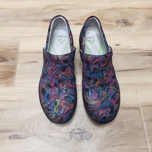 Align Indya Clog Colorful Paisley Slip-On Shoes Size 9.5